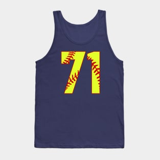 Fastpitch Softball Number 71 #71 Softball Shirt Jersey Uniform Favorite Player Biggest Fan Tank Top